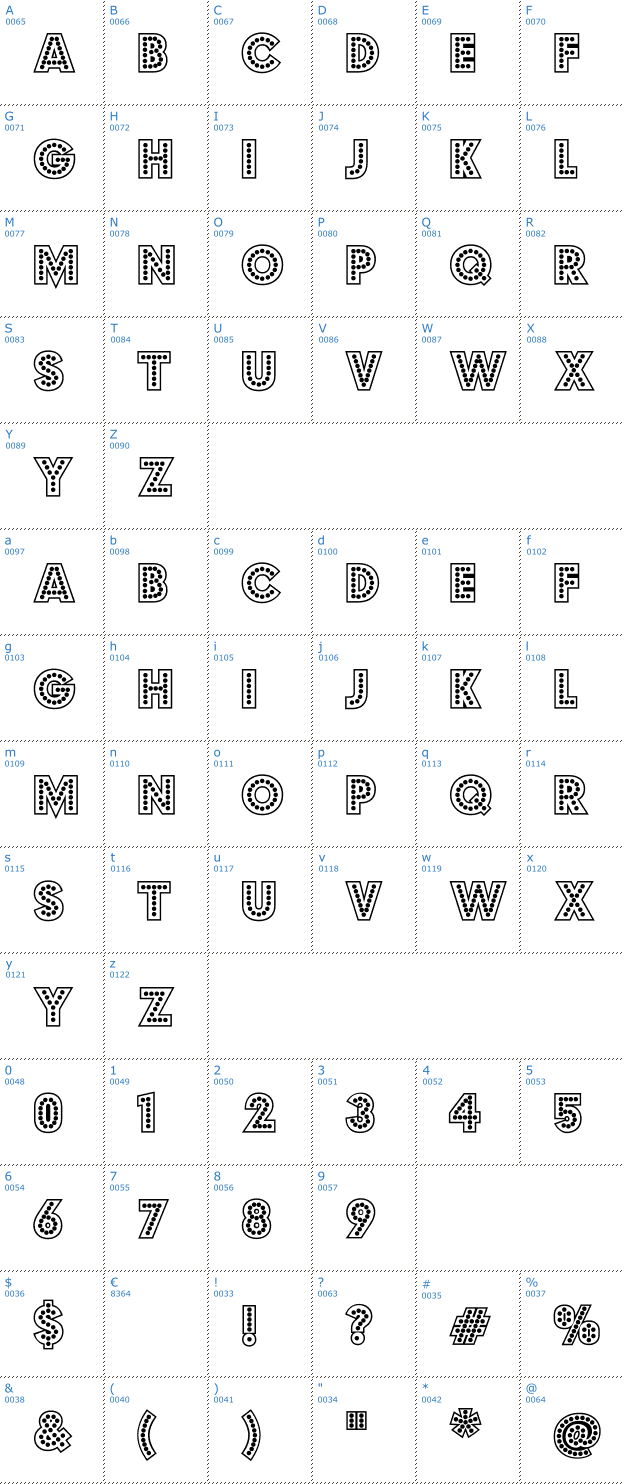 Schriftzeichen Budmo Jigglish Font
