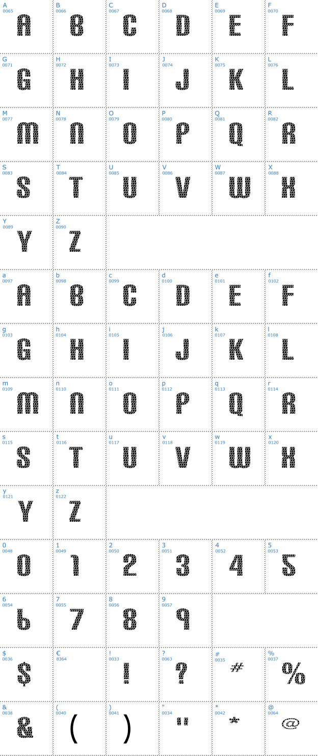 Schriftzeichen Carbon Phyber Font