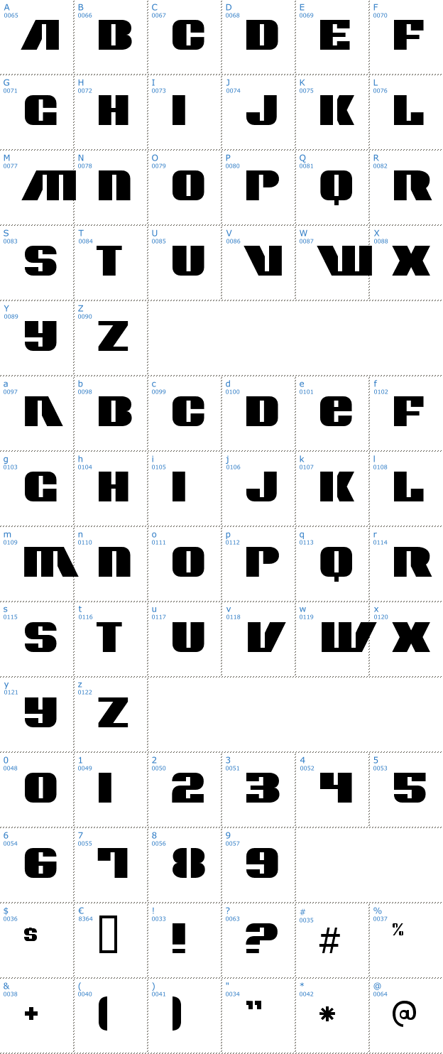 Schriftzeichen Contour Generator Font