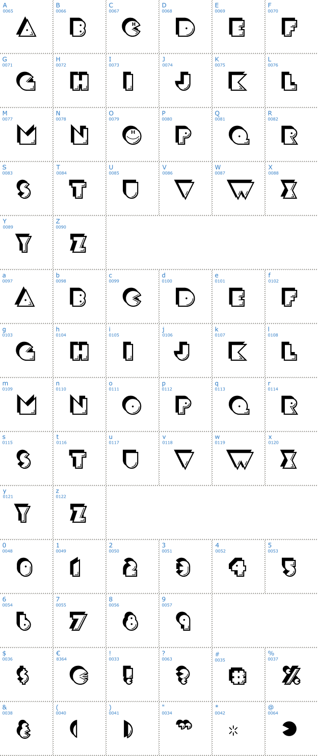 Schriftzeichen Crackman Font