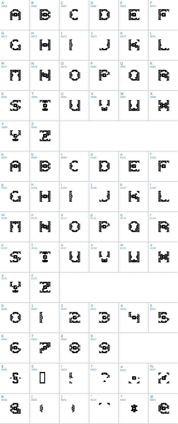 Schriftzeichen Dazzle Ships Font