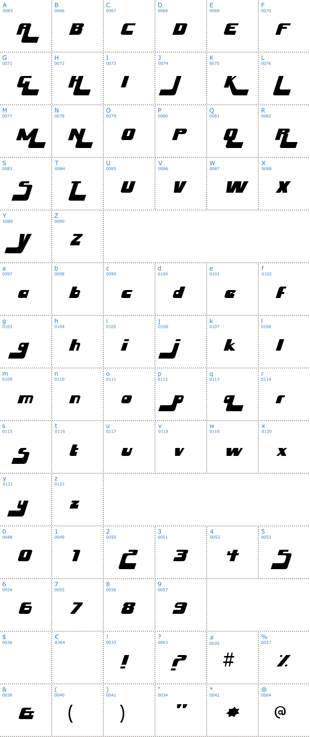 Schriftzeichen Husky Stash Font