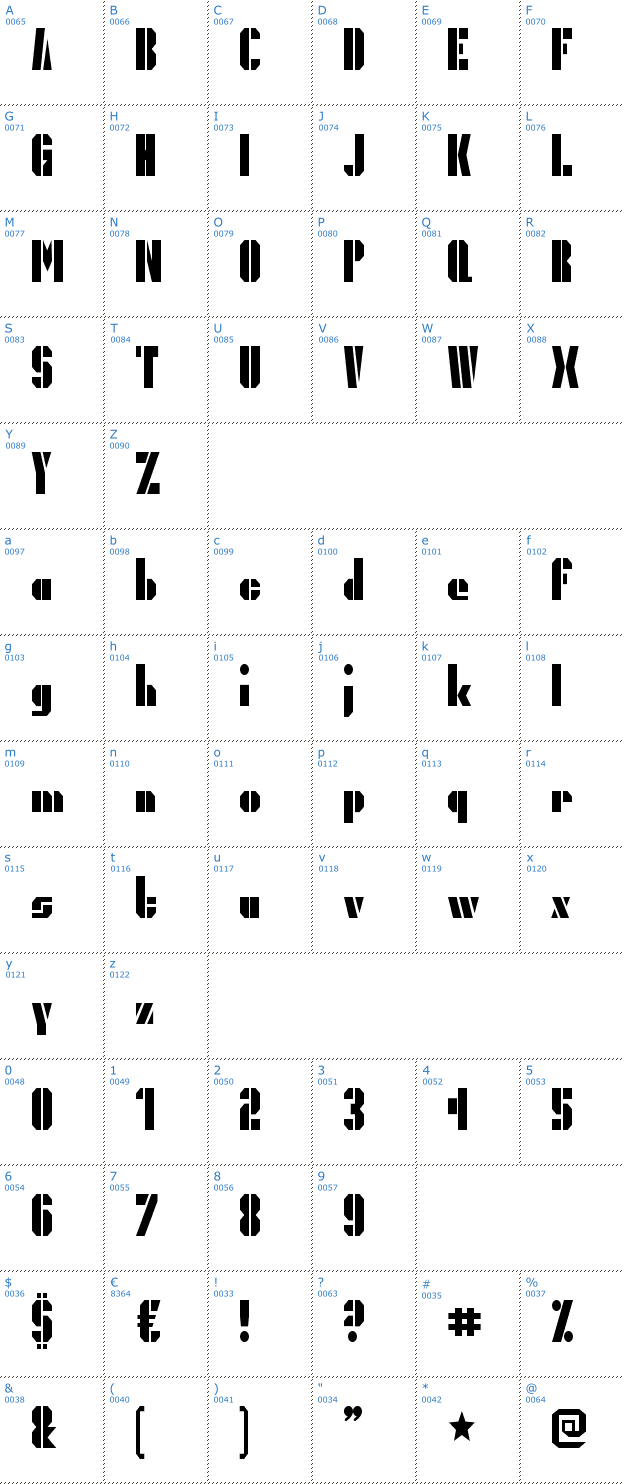 Schriftzeichen President Gas Font