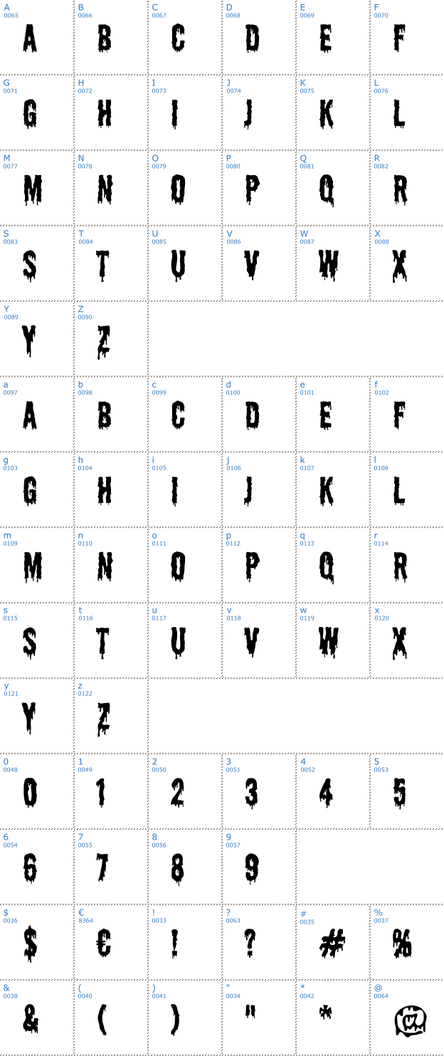 Schriftzeichen Shlop Font