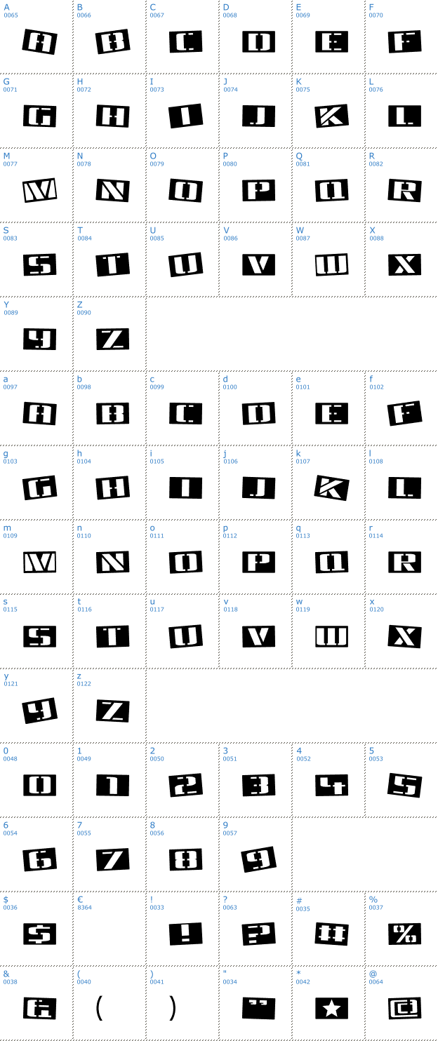 Schriftzeichen Tinsnips Font