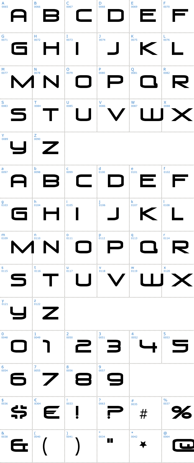 Schriftzeichen Venus Rising Font