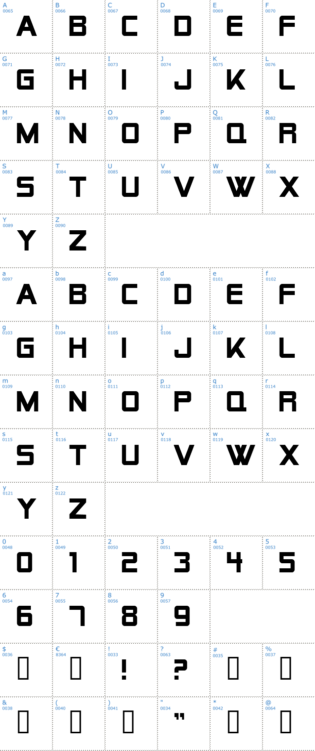 Schriftzeichen Alien Encounters Solid Font