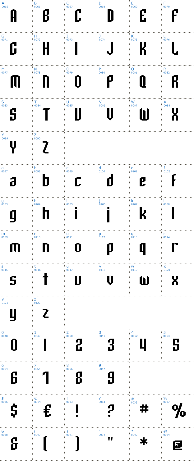 Schriftzeichen SF Archery Black Font