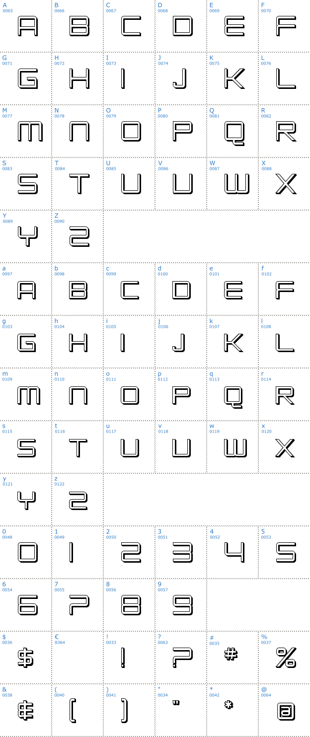 Schriftzeichen SF Chromium 24 SC Font