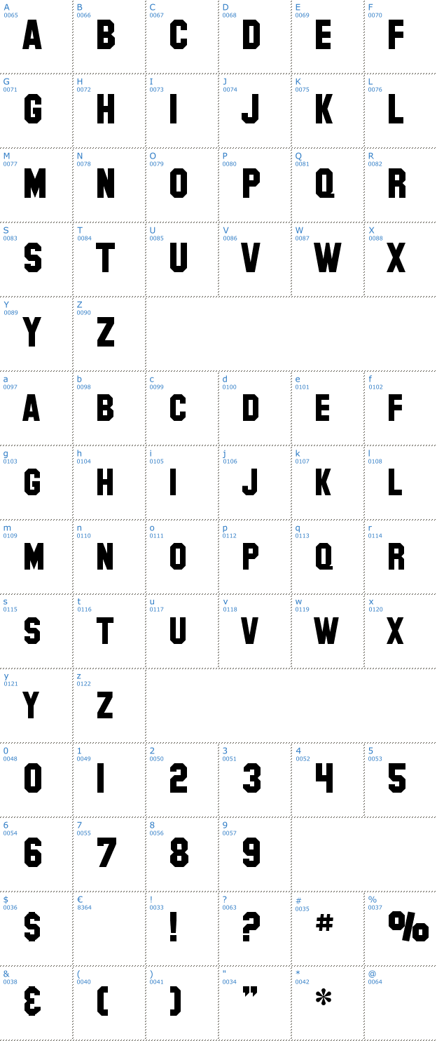 Schriftzeichen SF Collegiate Solid Font
