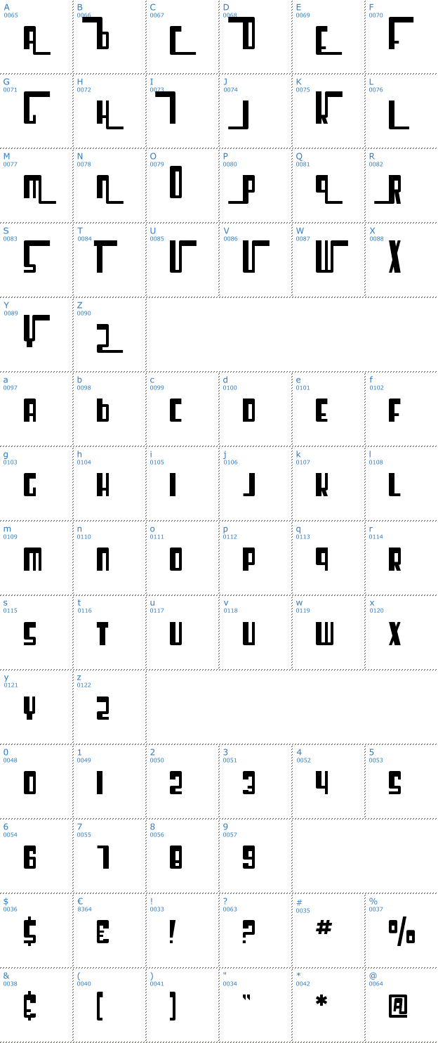 Schriftzeichen SF Cosmic Age Font