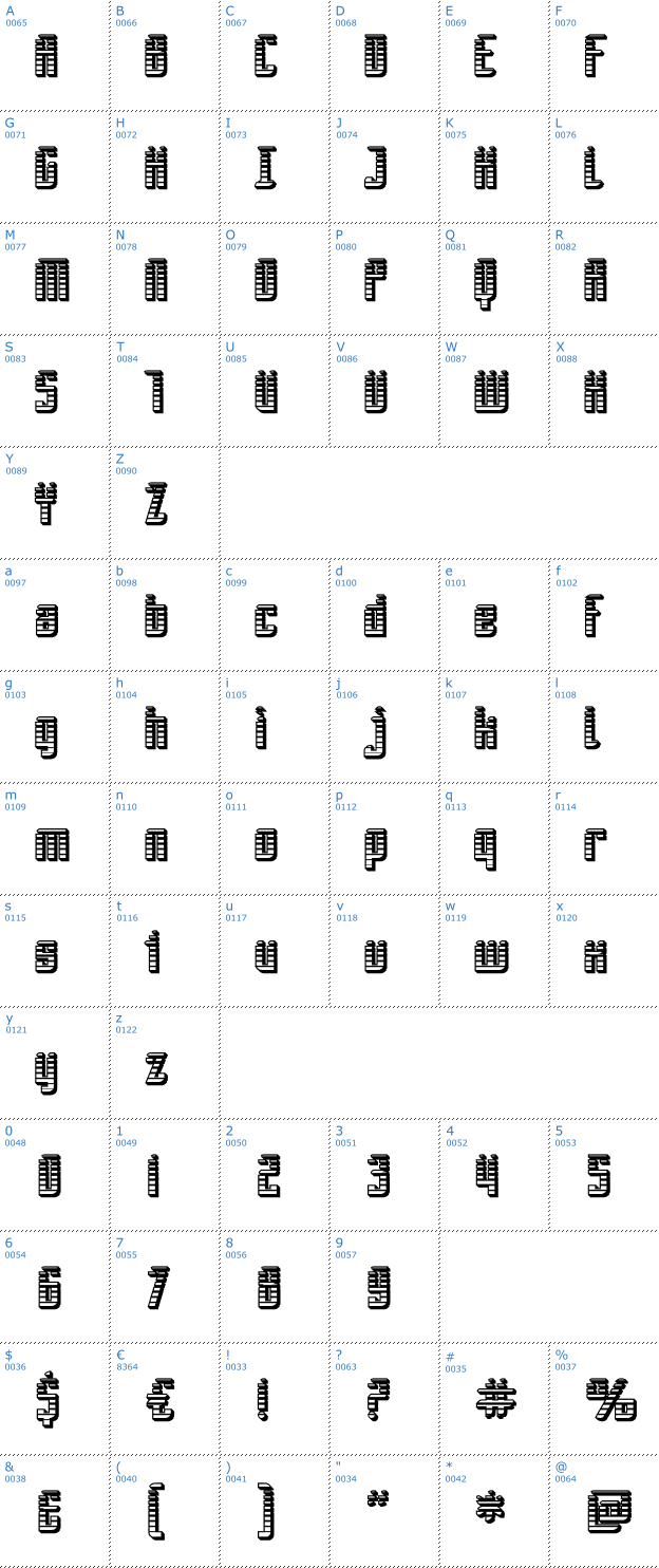 Schriftzeichen SF Piezolectric SFX Font