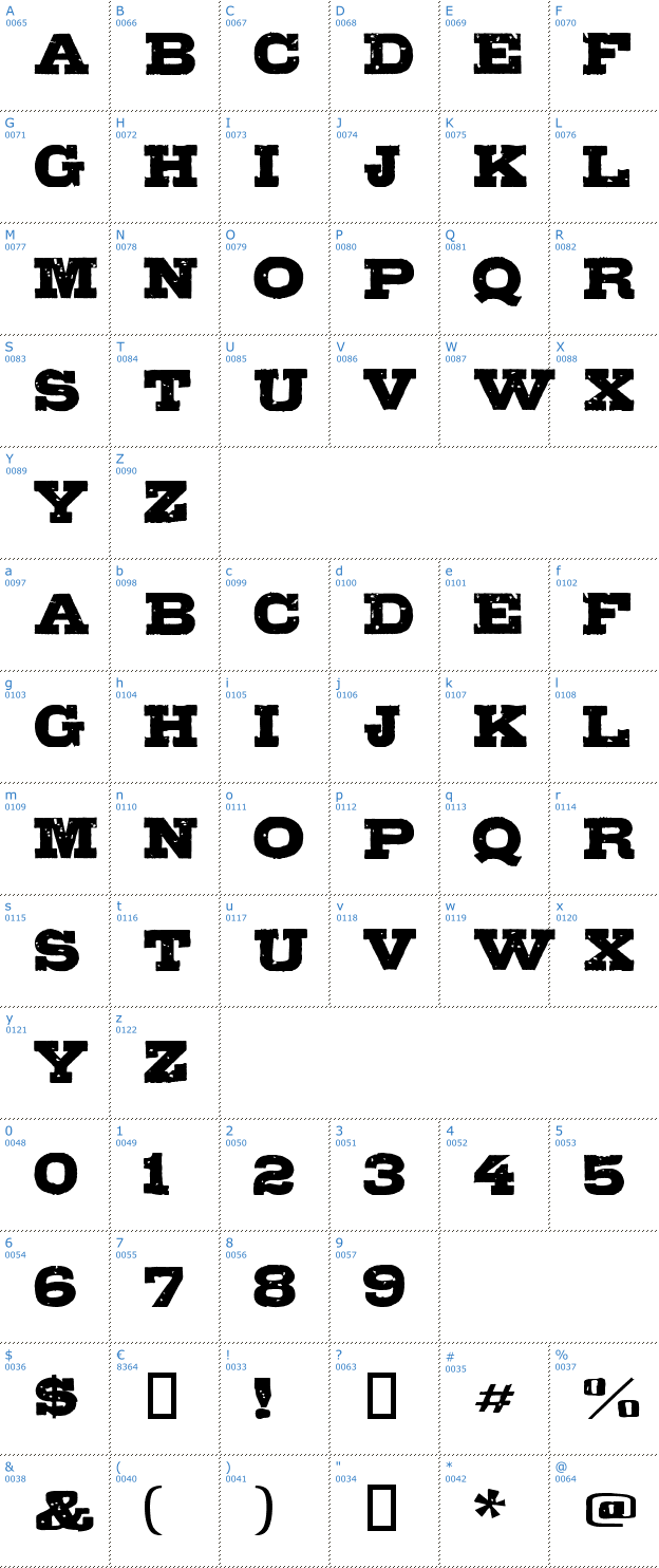 Schriftzeichen Gipsiero Font