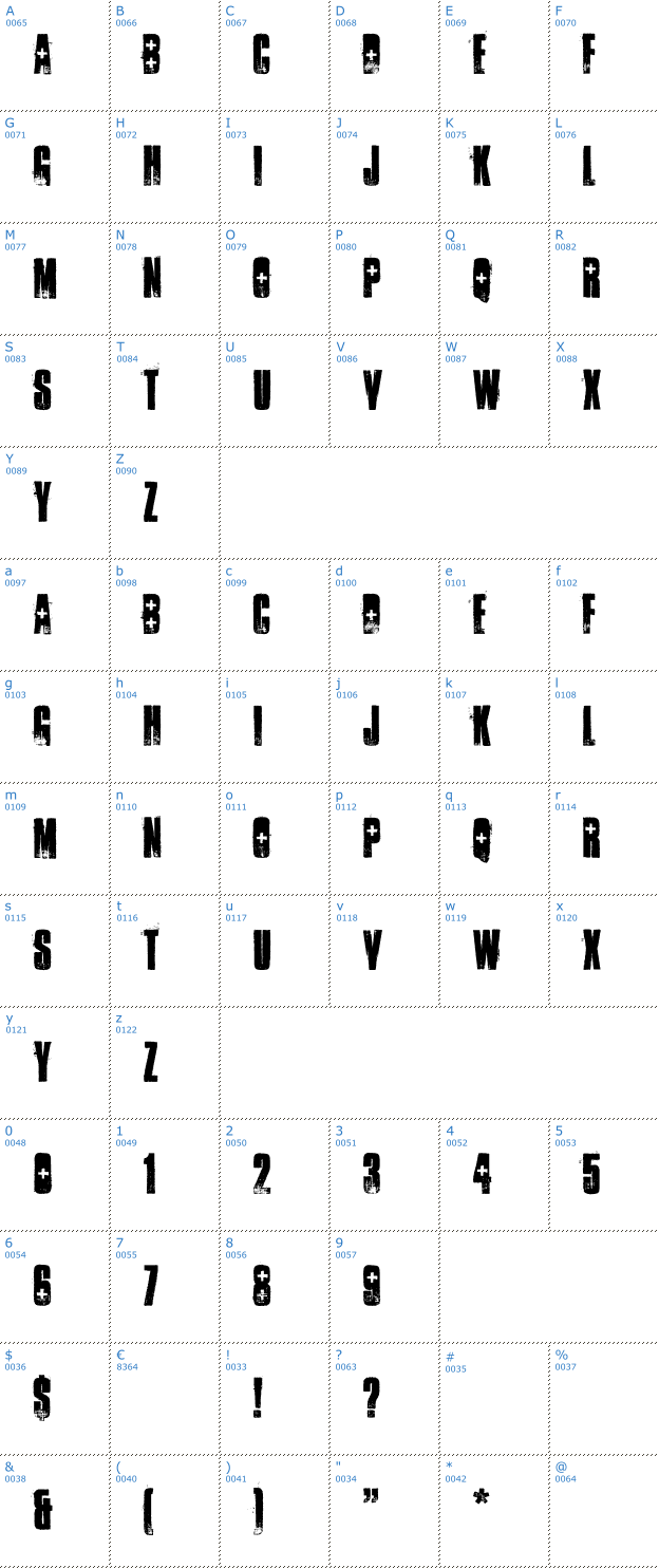 Schriftzeichen Ambulance Shotgun Font