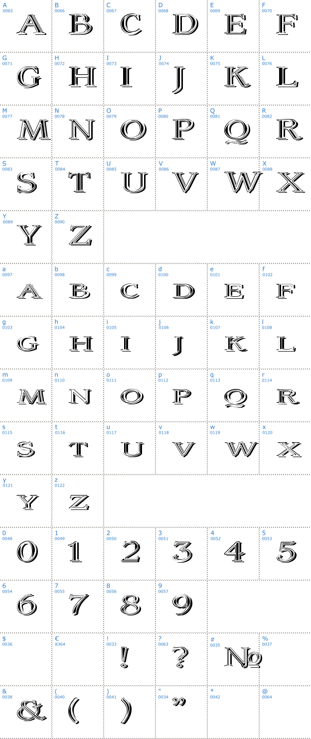 Schriftzeichen Coltaine 2 Font