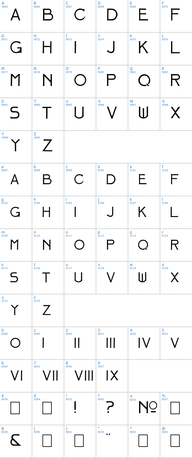 Schriftzeichen Mosaic Solid Font