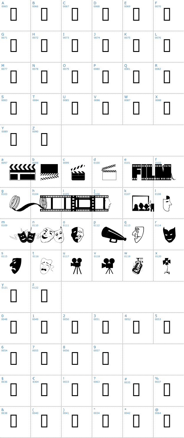 Schriftzeichen WM Drama 1 Font