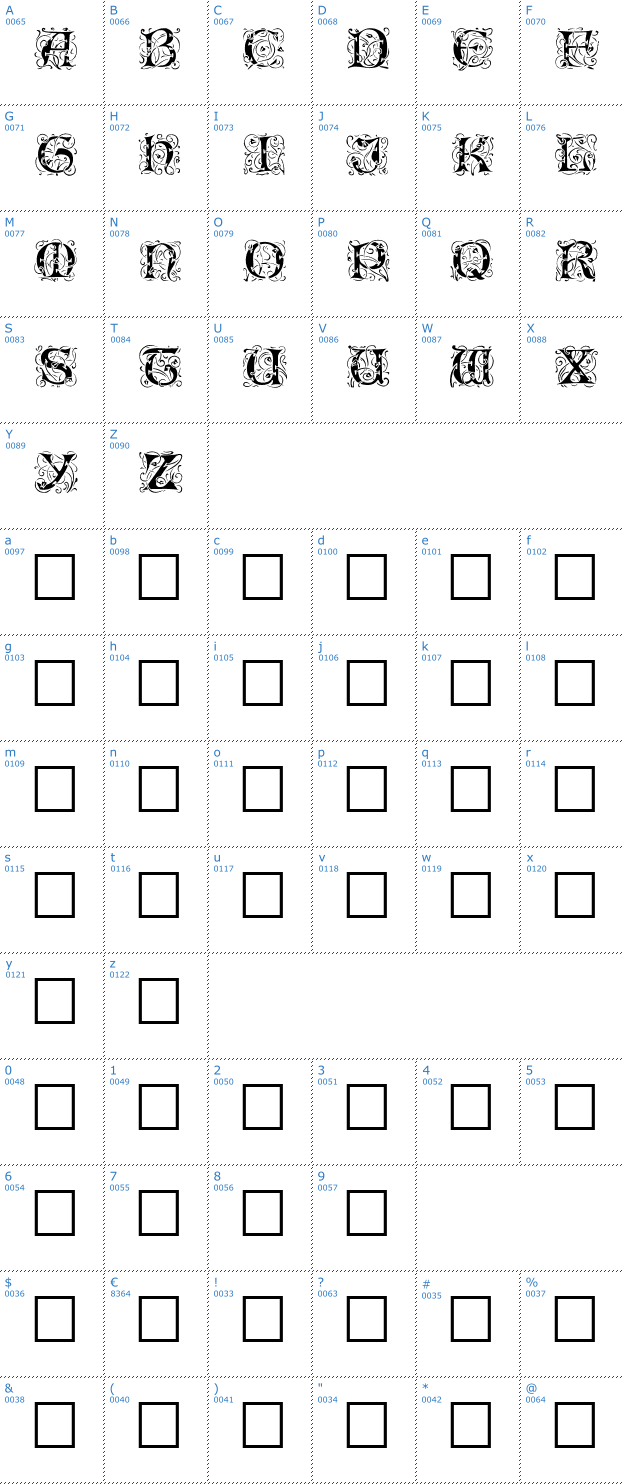 Schriftzeichen Eileen Caps 2 Font
