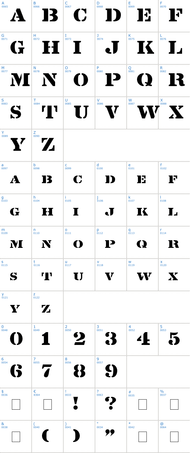 Schriftzeichen Lintsec Font