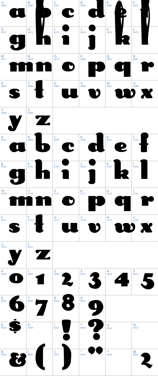Schriftzeichen Rabbit Ears Font