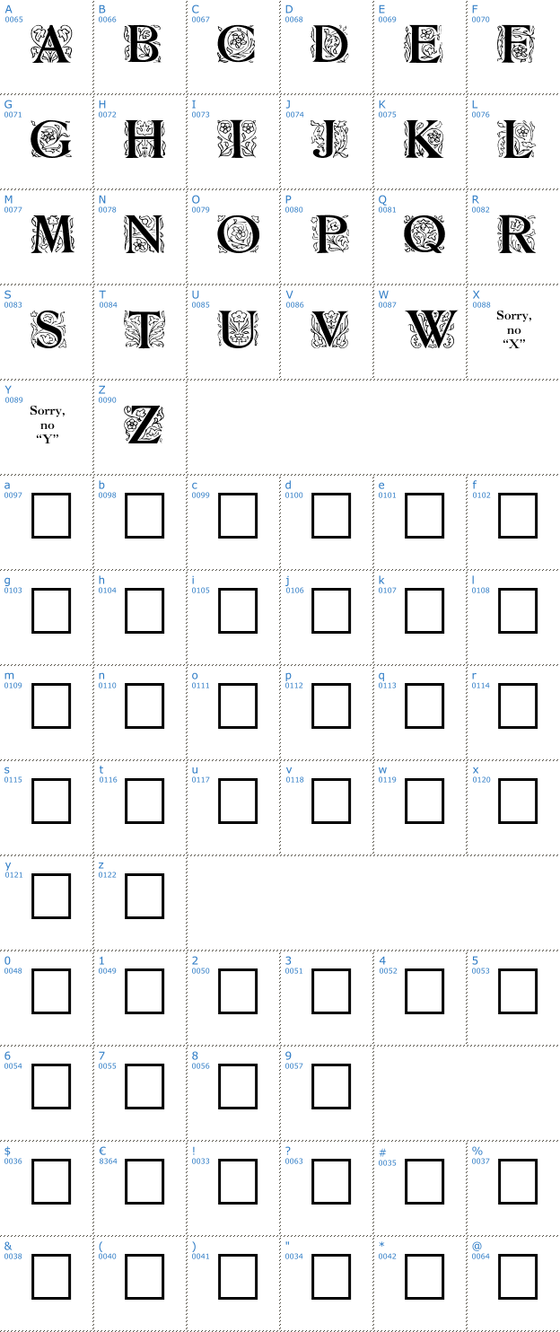 Schriftzeichen Zallman Caps Font