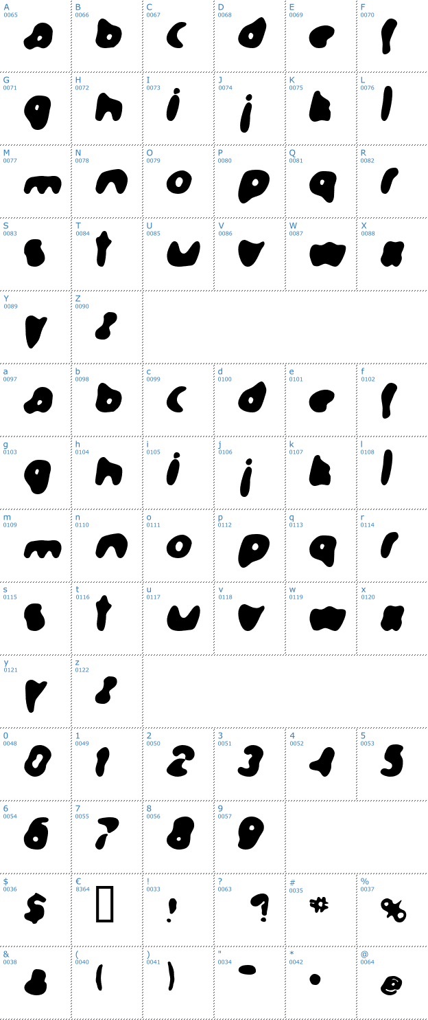 Schriftzeichen Formation Font