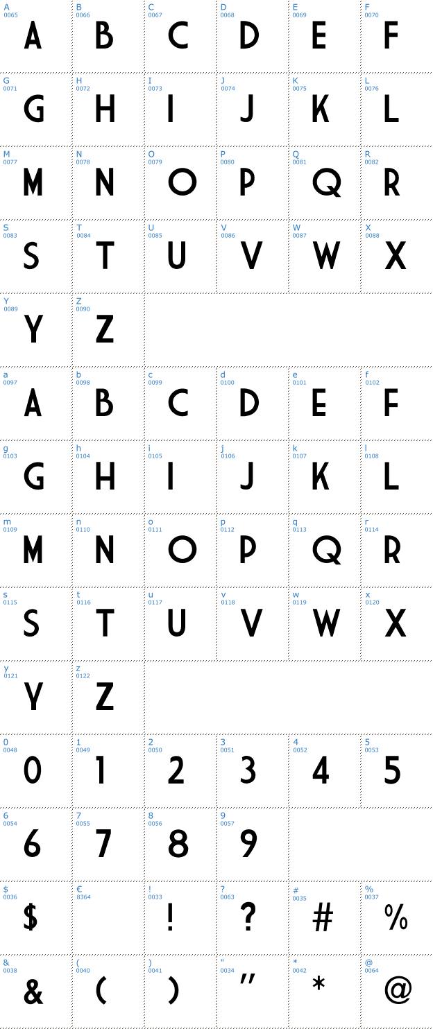 Schriftzeichen Market Deco Font