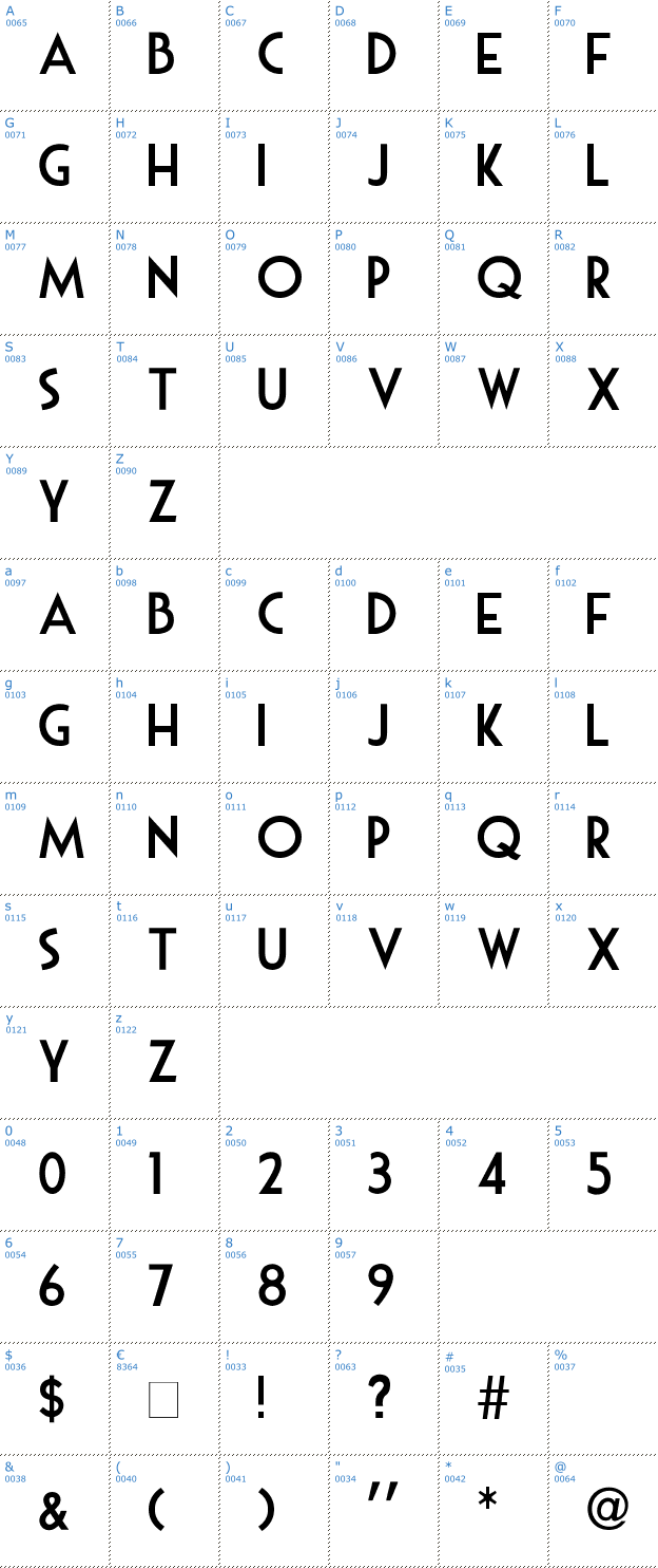 Schriftzeichen Mouse Deco Font