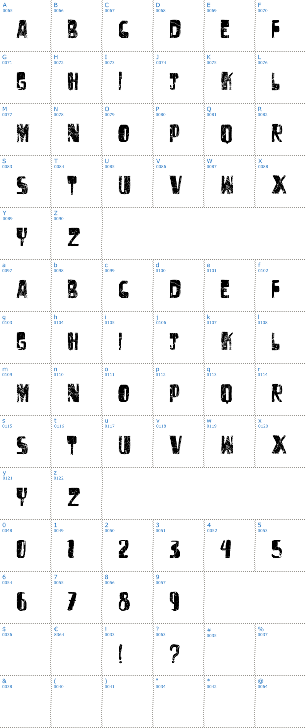 Schriftzeichen Vtks Untitled Font