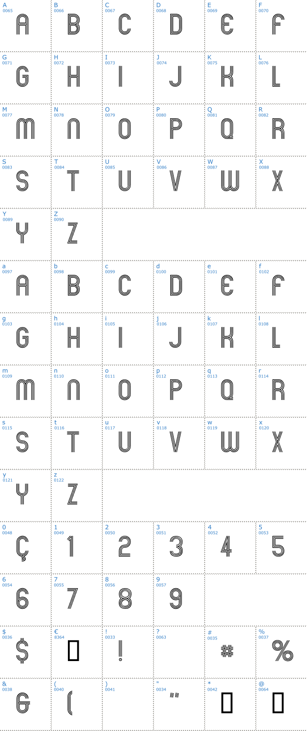 Schriftzeichen Mexcellent Font