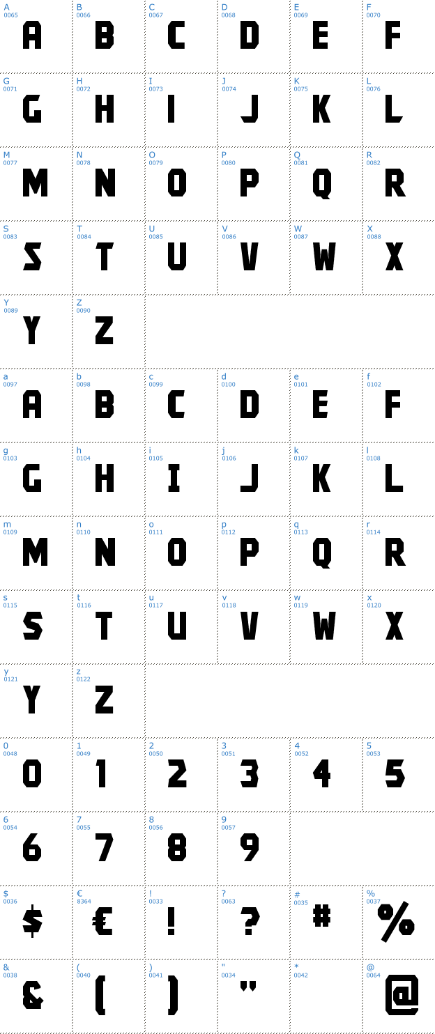 Schriftzeichen Kroftsmann Font