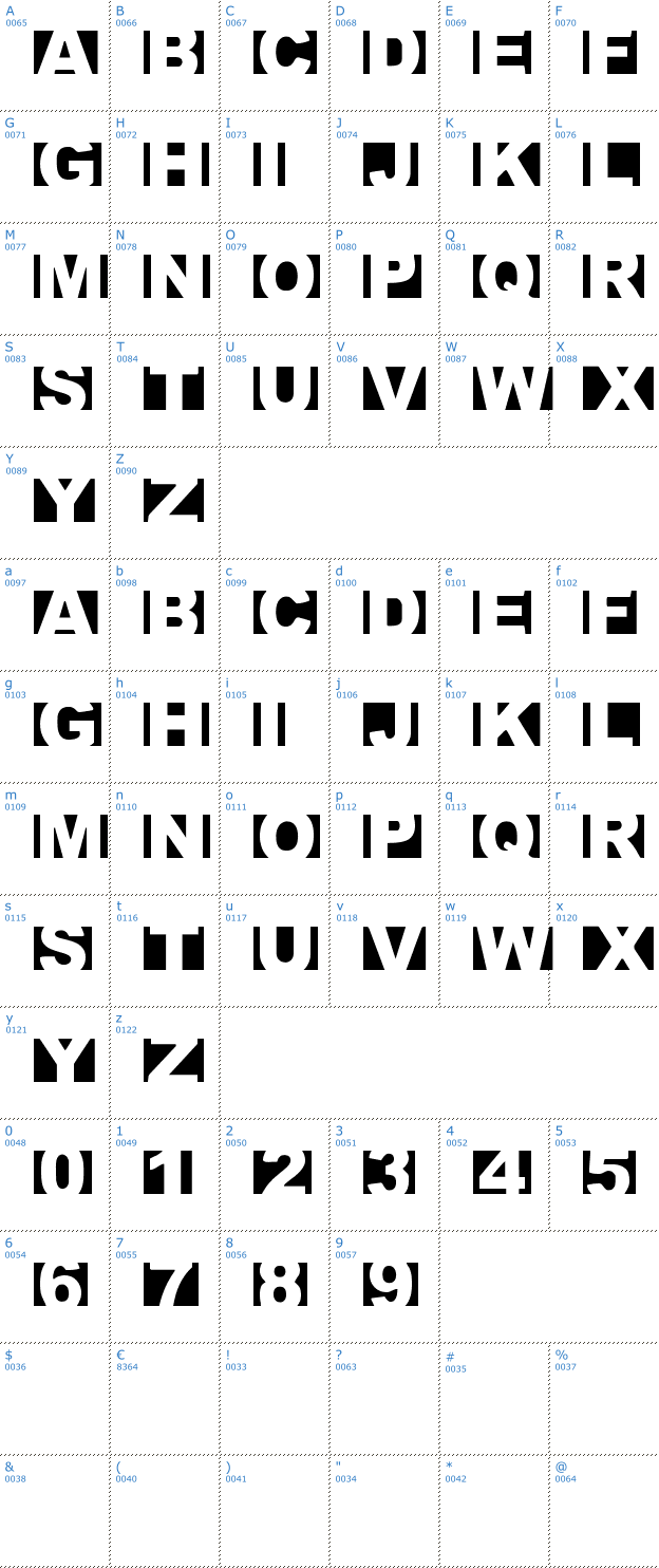 Schriftzeichen Crimescene Afterimage Font