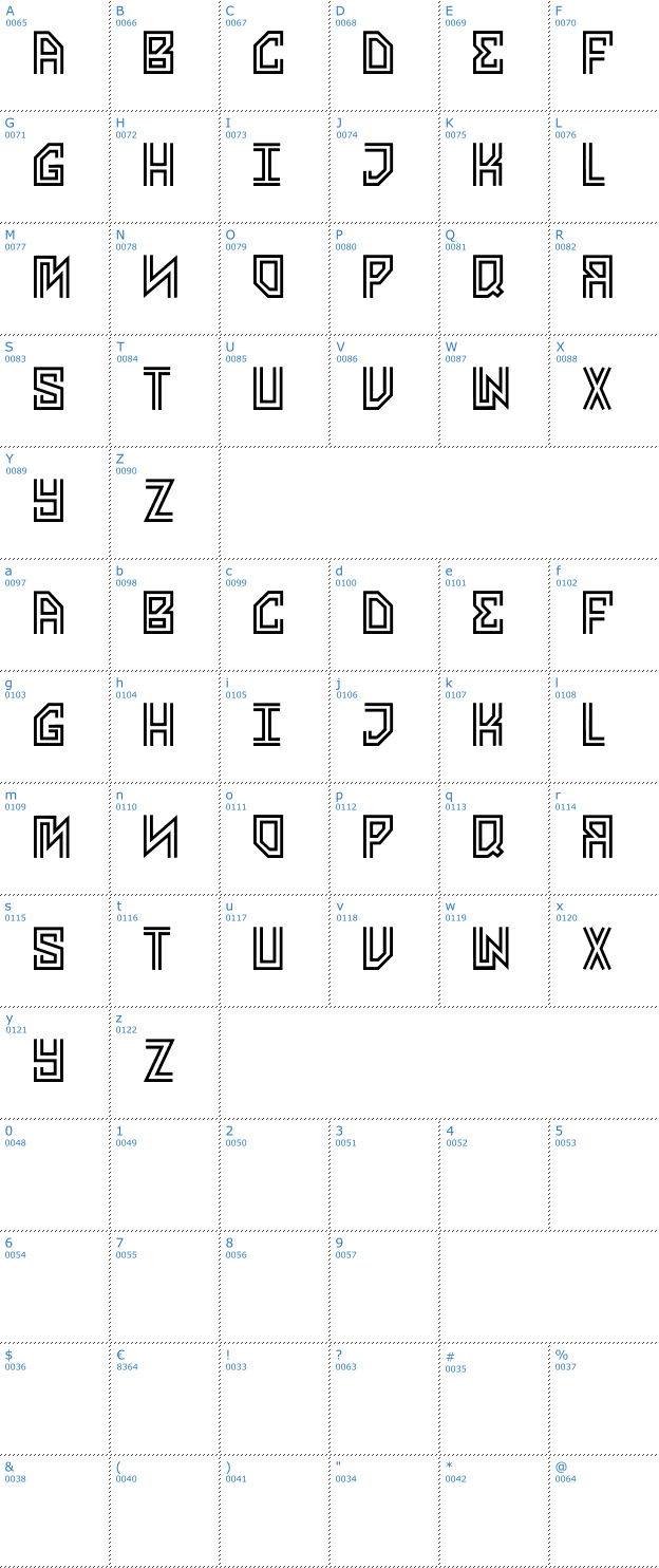 Schriftzeichen Avenge Me Font