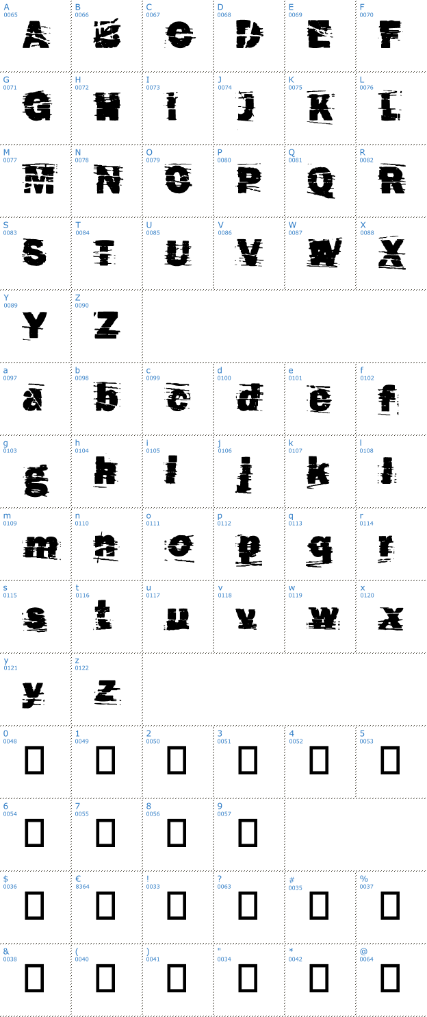 Schriftzeichen Cut N Paste Font