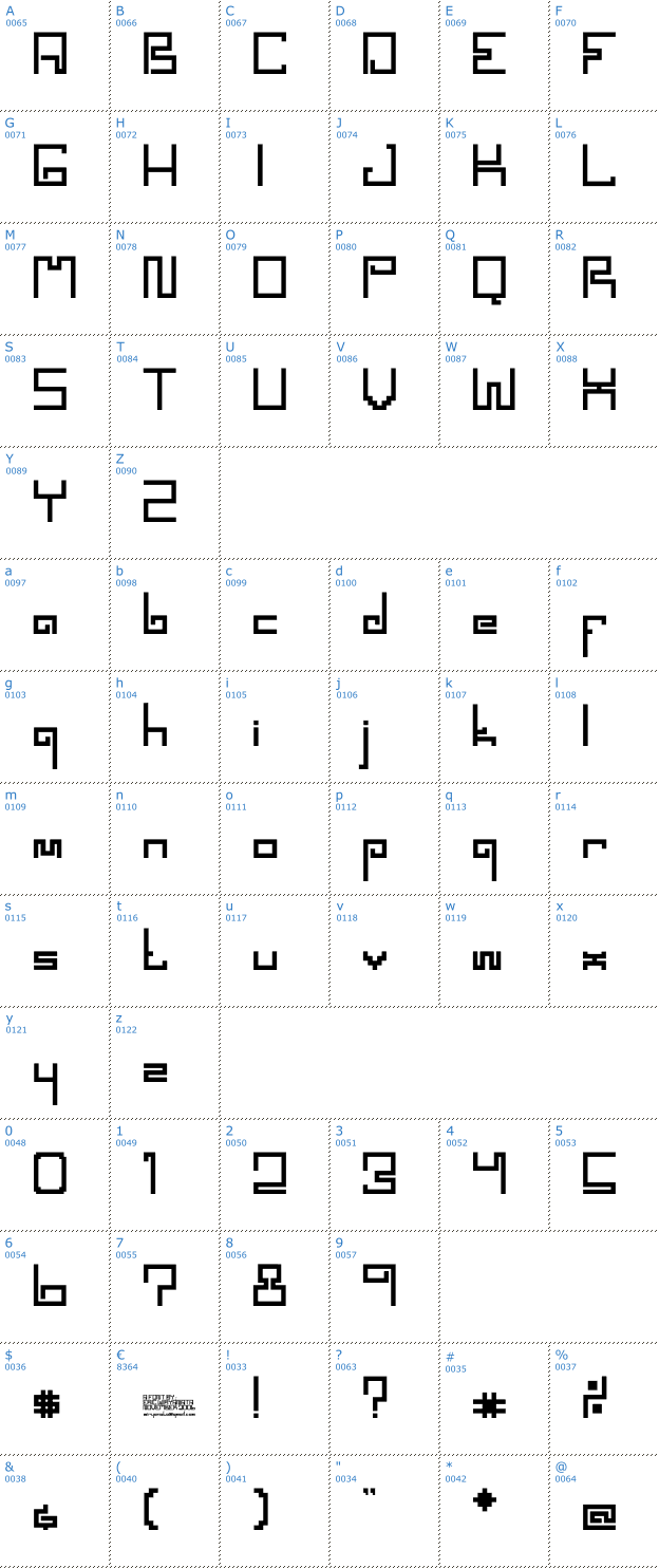 Schriftzeichen Spaceworm Font