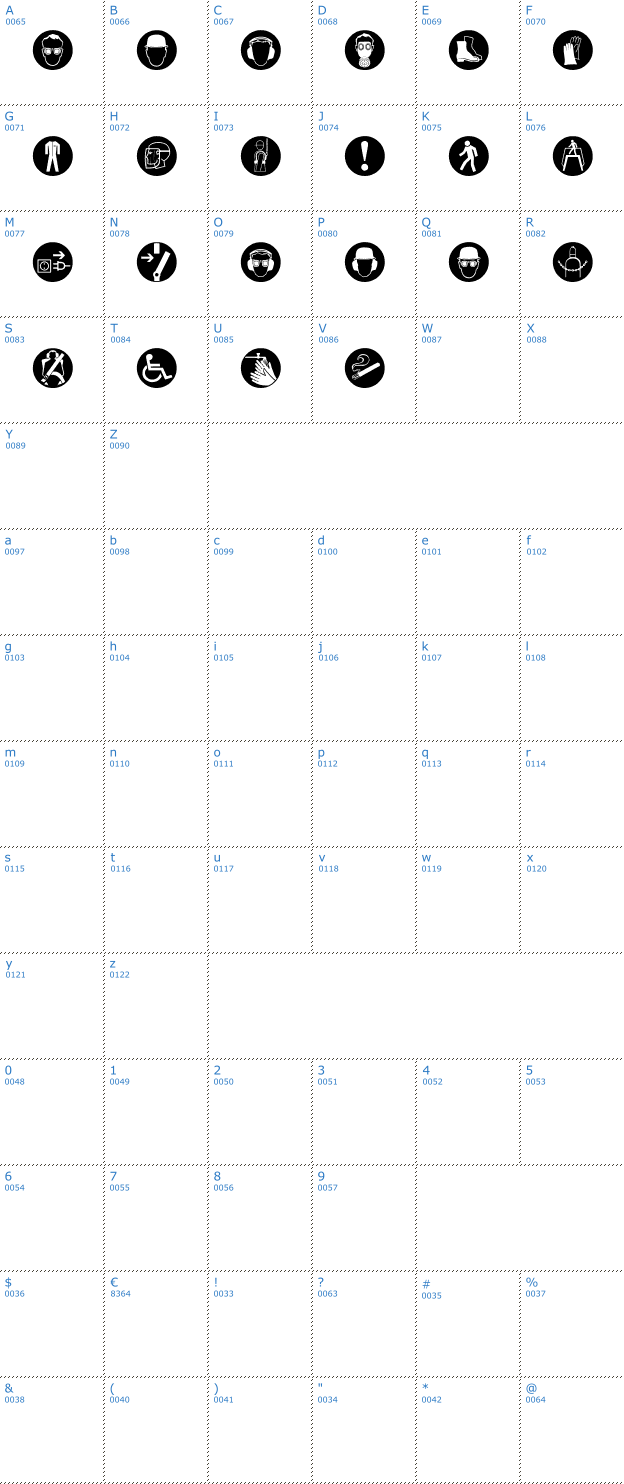 Schriftzeichen Imperatives Tables Font