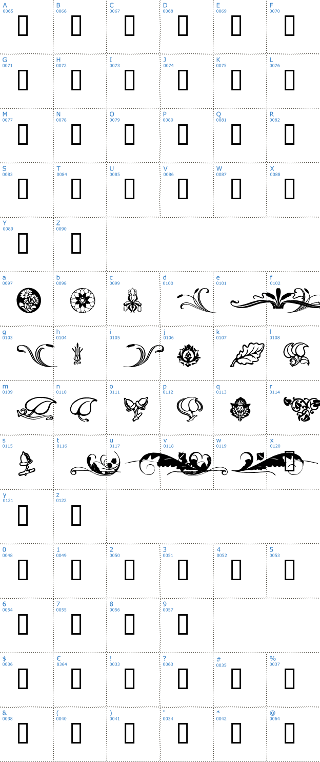 Schriftzeichen Florals 2 Font