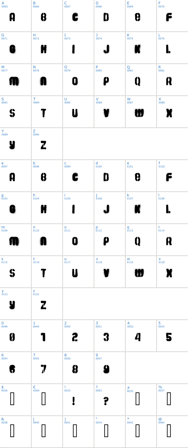 Schriftzeichen Barrio 30 Font