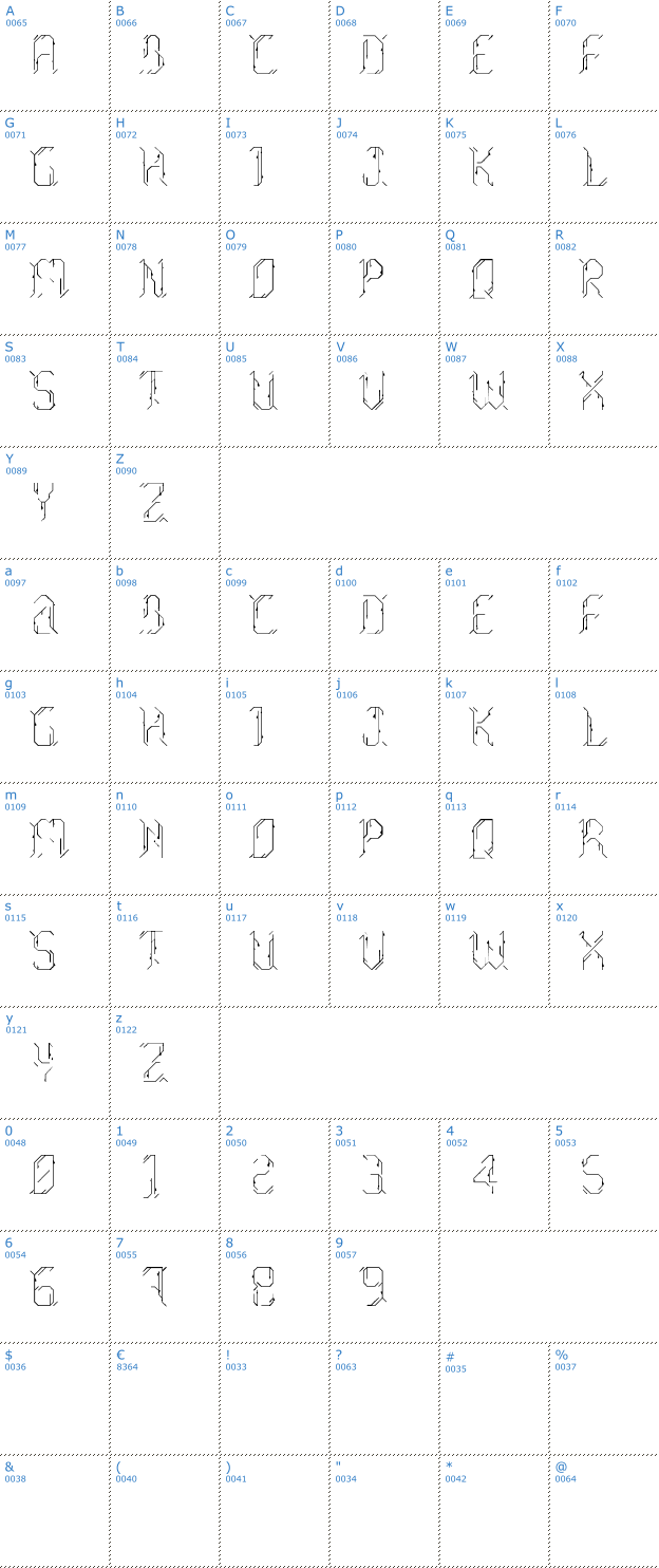 Schriftzeichen Morgenstern Font