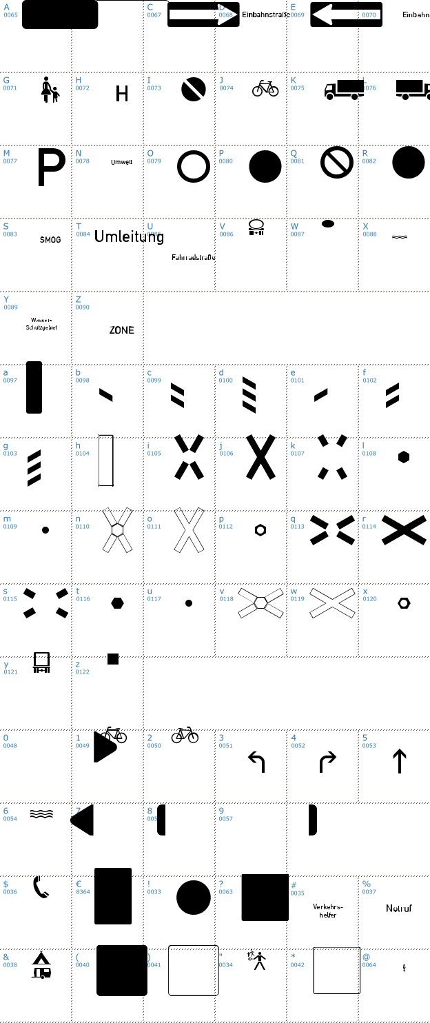 Schriftzeichen Zeichen Dreihundert Font