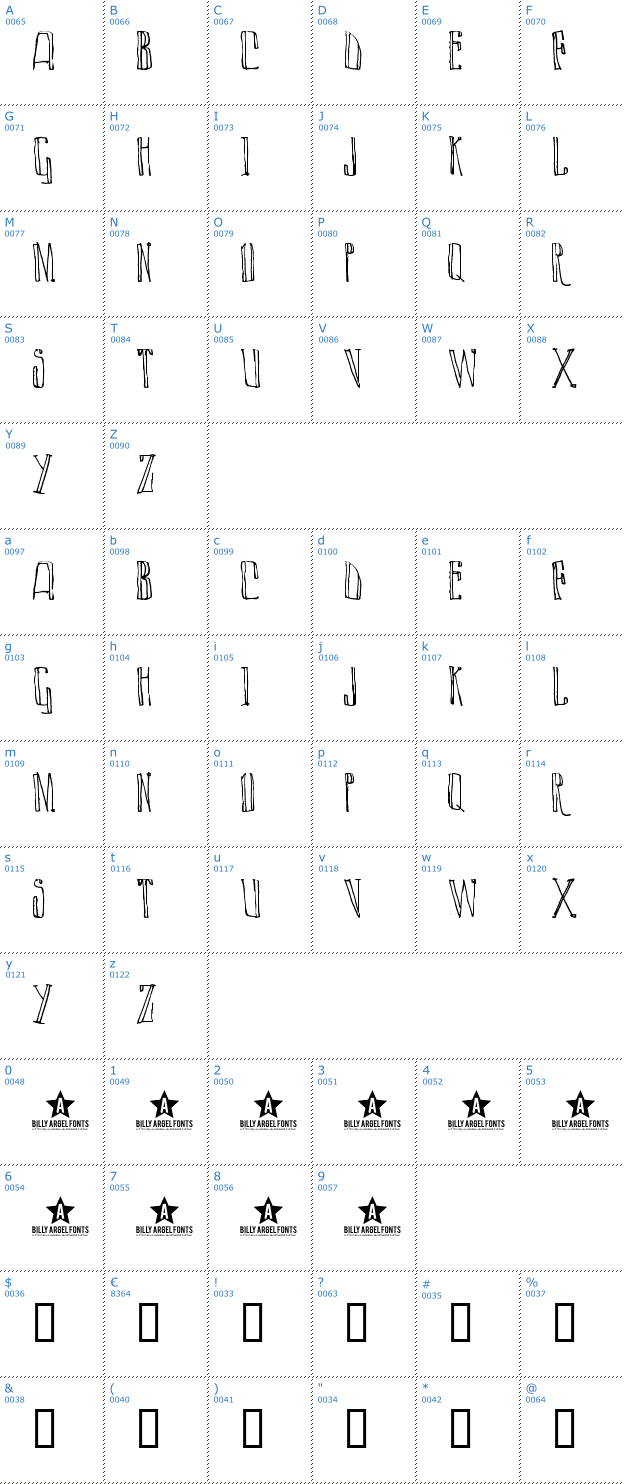 Schriftzeichen Lazy Day Font