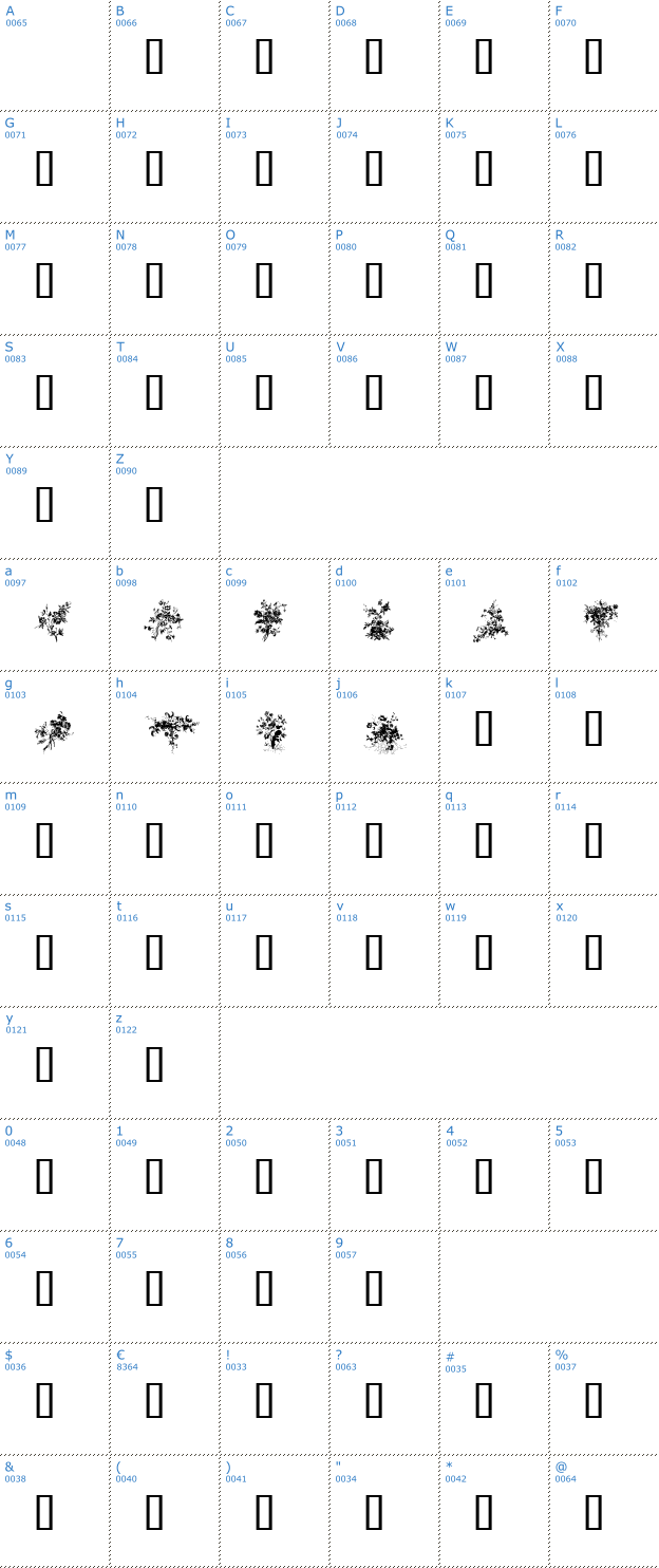 Schriftzeichen Florals 1 Font