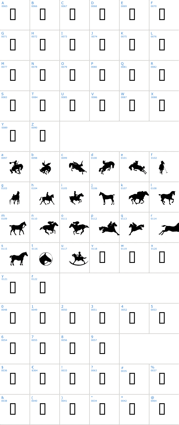 Schriftzeichen YeeHaw Font