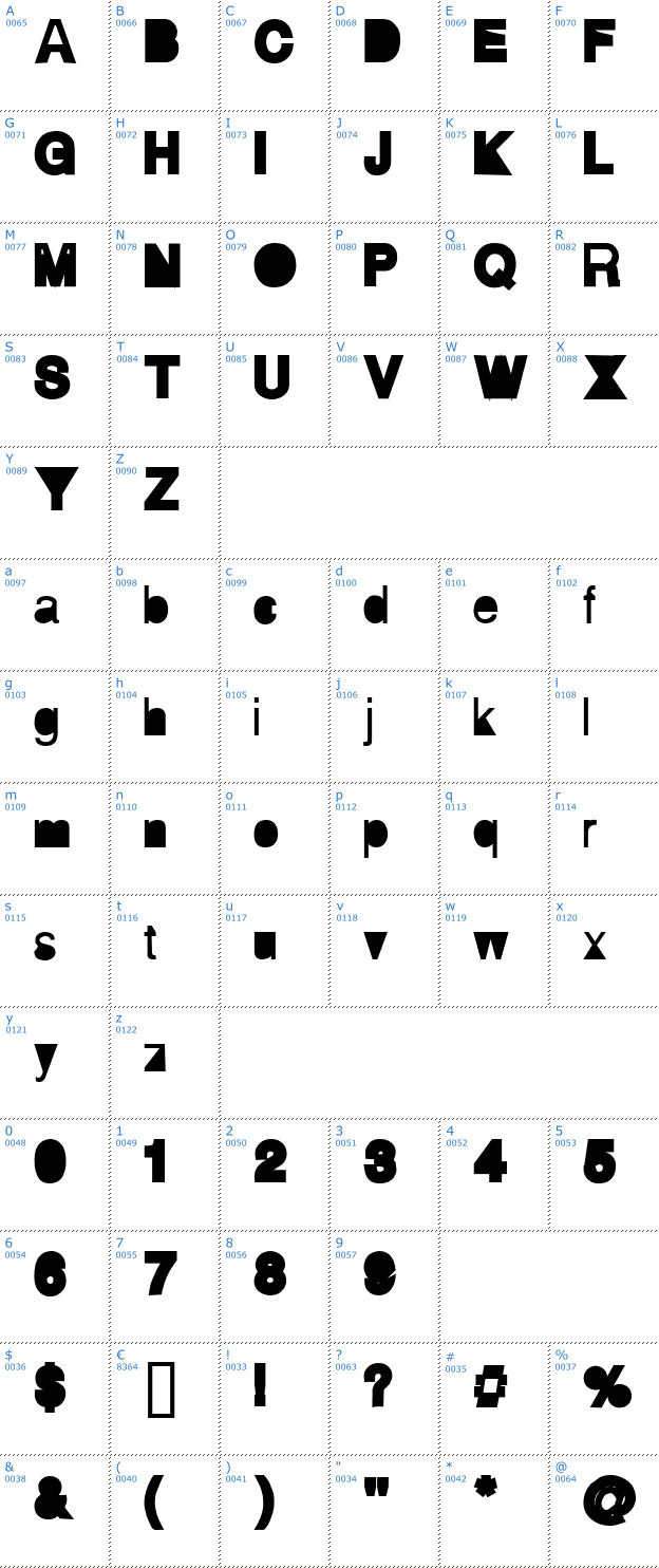 Schriftzeichen AI hellvertigo Font