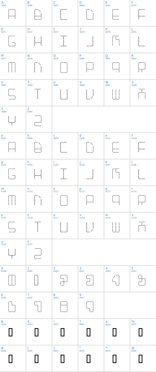 Schriftzeichen AI stapler Font