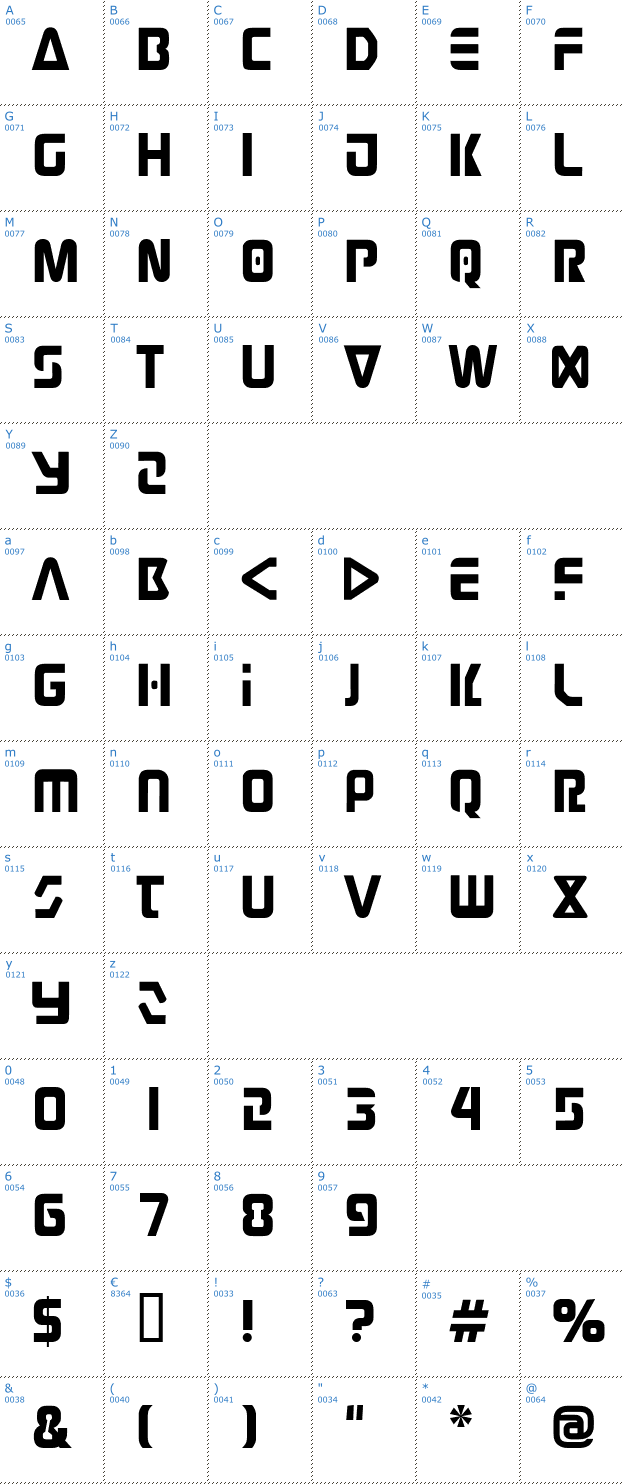 Schriftzeichen Judge Font