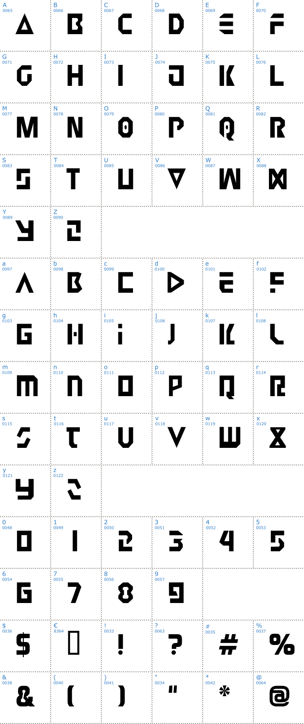 Schriftzeichen Judge 2 Font