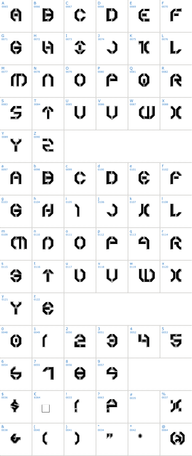 Schriftzeichen Year 3000 Pro Font