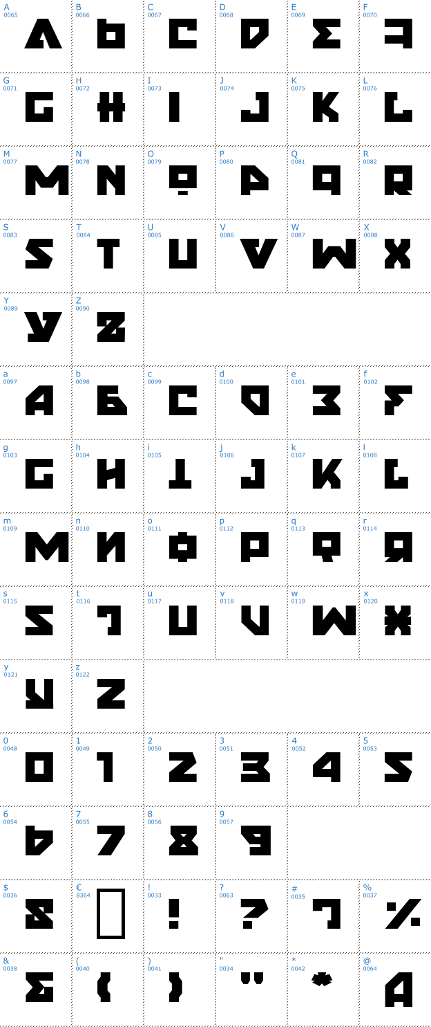 Schriftzeichen Nyet Font
