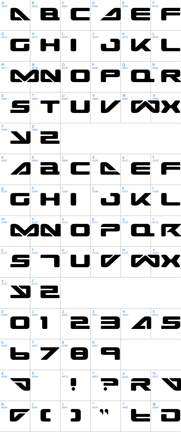 Schriftzeichen Sea Dog 2001 Font